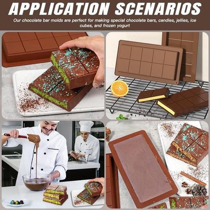 Chocoladevormen - Diepe Dubai Siliconen Vorm - BPA-vrij - Anti-aanbaklaag - Chocolade Zelf Maken - 2 Stuks .