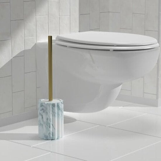 Badkamer accessoires set 4-delig – witte marmerlook, polyresin – foto 3