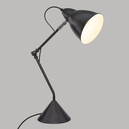 Atmosphera Tafellamp / bureaulampje Design Light Classic - zwart - metaal - H62 cm - Leeslamp