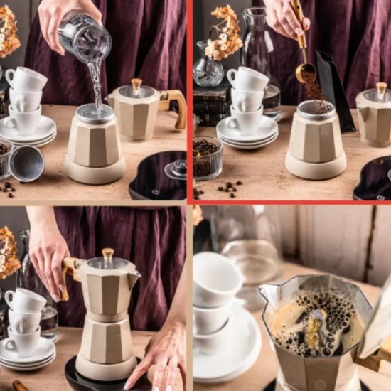 Klausberg elektrische mokapot KB-7999 – espresso koffiemaker 300 ml, beige – foto 5