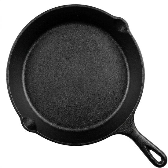 Hage - Frying Pan - Cast Iron Frying Pan - Skillet - Roasting Pan - Induction - Gas - Electric - Ceramic - Universal - Ø25.5 cm – Black