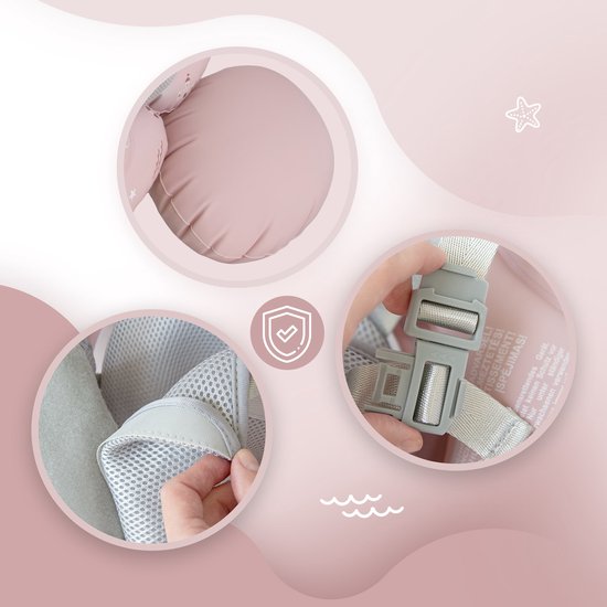 Sipo Swim Pro baby zwemband met zitje – zwemtrainer 11-18 kg, roze – foto 2