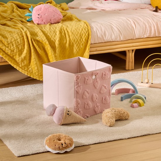 Atmosphera Kids Fraiz Opberg - 30x30x30cm - Opvouwbaar - Roze
