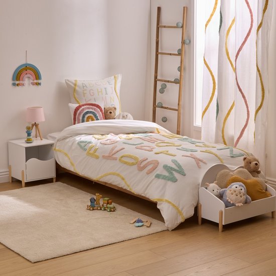 Atmosphera Kids Alphabet Bettbezug-Set mit 1 Kissenbezug 140 x 200 cm / 65 x 65 cm