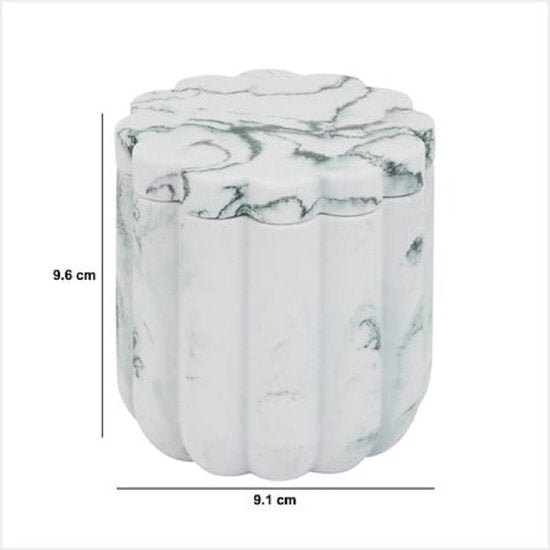 Badkamer accessoires set 4-delig – witte marmerlook, polyresin – foto 9