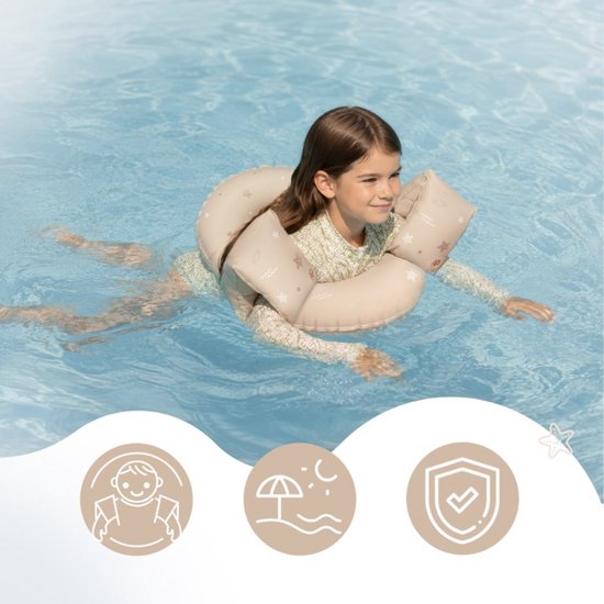SIPO Swim Armbands for Kids – 3-6 Years – 15-30 kg – Beige