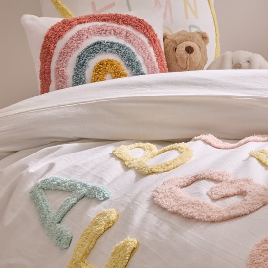 Atmosphera Kids Alphabet Bettbezug-Set mit 1 Kissenbezug 140 x 200 cm / 65 x 65 cm