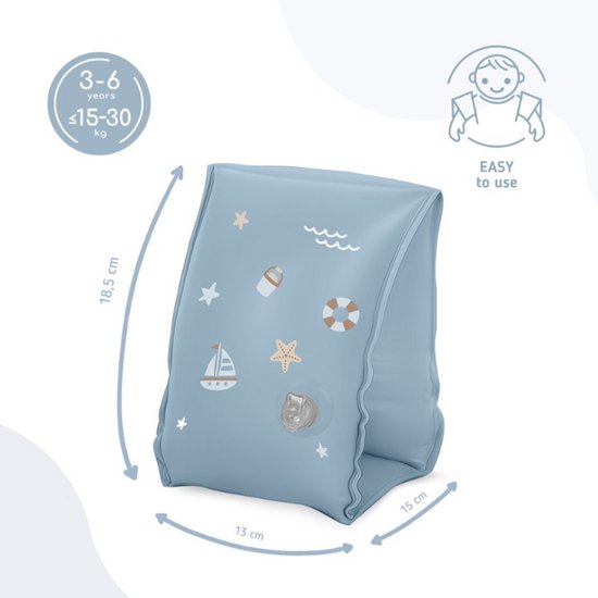 SIPO Swim Armbands for Children – 3-6 Years – 15-30 kg – Blue