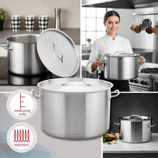 Kinghoff extra grote kookpan 58 liter – RVS soeppan met deksel, Ø 50 cm – foto 6