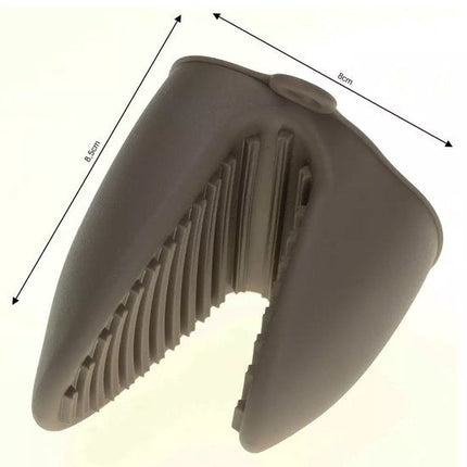 Kinghoff - 2-Delige - Siliconen Pannenlapset - Ovenhandschoen - Hittebestendige Pot Gripper - Antislip Siliconen - Geschikt voor Oven, Magnetron en Vriezer - 8.5 x 7.8 cm - Grijs