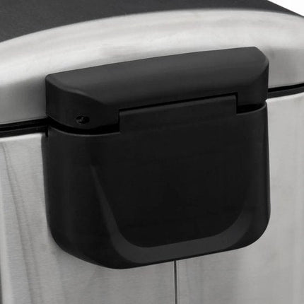 5Five Prullenbak/pedaalemmer Ariane - zilver - rvs metaal - 30 liter - 42 x 25 x 62 cm - keuken