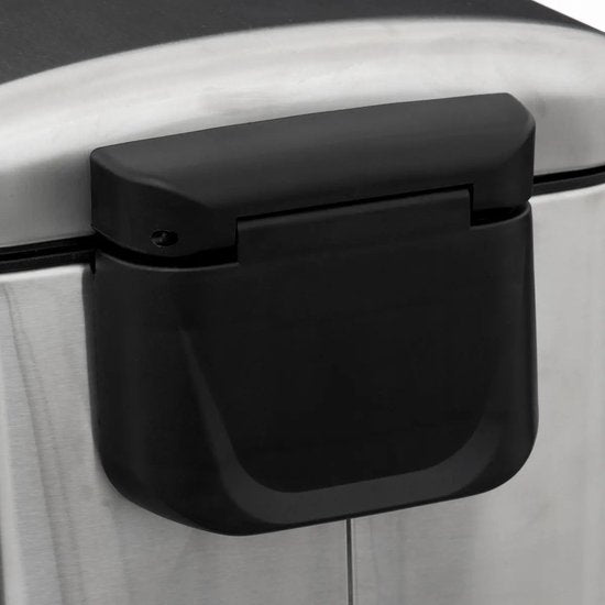 5Five Ariane Trash Can/Pedal Bin - silver - stainless steel - 30 liters - 42 x 25 x 62 cm - kitchen