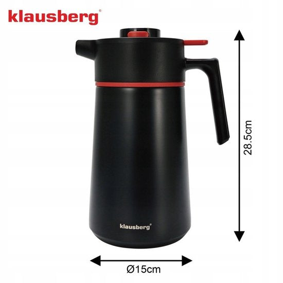 Klausberg thermoskan 2,5 liter – koffiekan van RVS 304, vacuüm geïsoleerd – foto 2