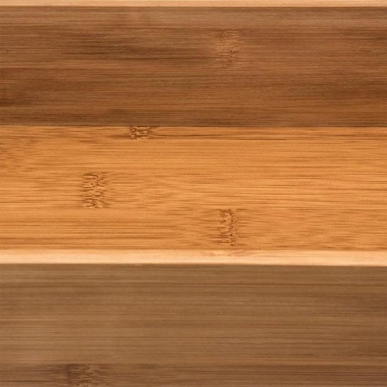 5Five Bestekbak/keuken organizer - Set van 3x stuks - 1-vaks - Tidy Smart - bamboe hout - 38 x 15 x 7 cm