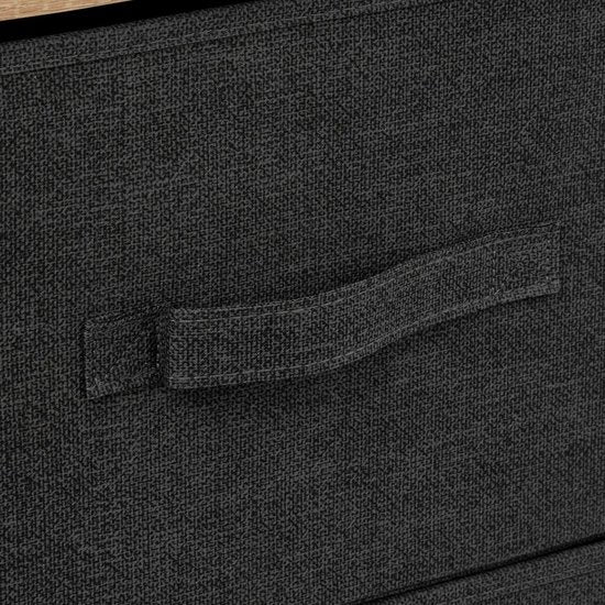 5Five Aufbewahrungsschrank Pisa – 5 Körbe – grau – 45 x 30 x 114 cm – Metall / Holz / Stoff – Aufbewahrung