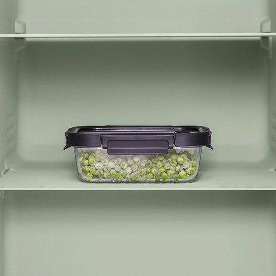 Glass food storage container 370 ml Five® - Transparent - With lid | Dishwasher safe | Microwave safe | Airtight | Freezer safe | BPA-free | Waterproof