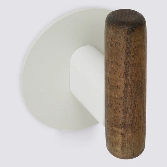 5Five Cassie Self-Adhesive Wall Hook - Set of 2 pieces - 7 x 5 x 8 cm - Brown / Beige