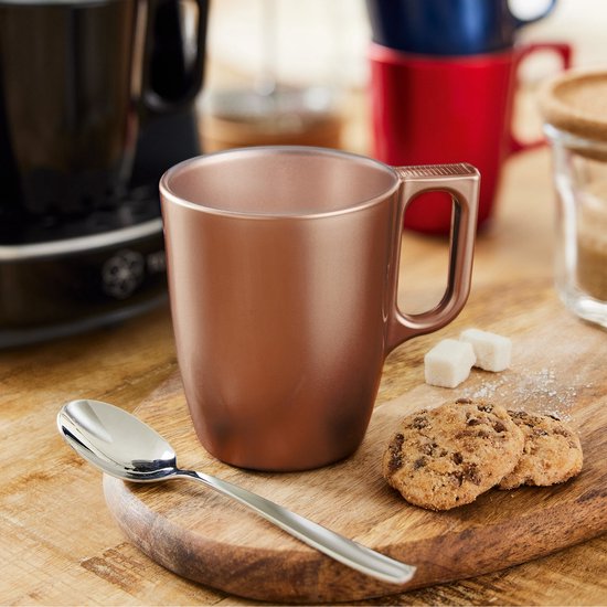 Luminarc koffiemokken Monaco – set van 4 glazen mokken, caramelbruin, 250 ml – foto 3