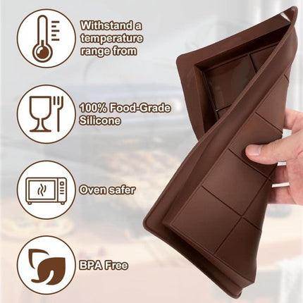 Chocoladevormen - Diepe Dubai Siliconen Vorm - BPA-vrij - Anti-aanbaklaag - Chocolade Zelf Maken - 2 Stuks .