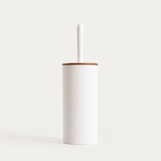 Homla Diall toiletborstel met houder en deksel – wit, 33,5 cm – foto 3