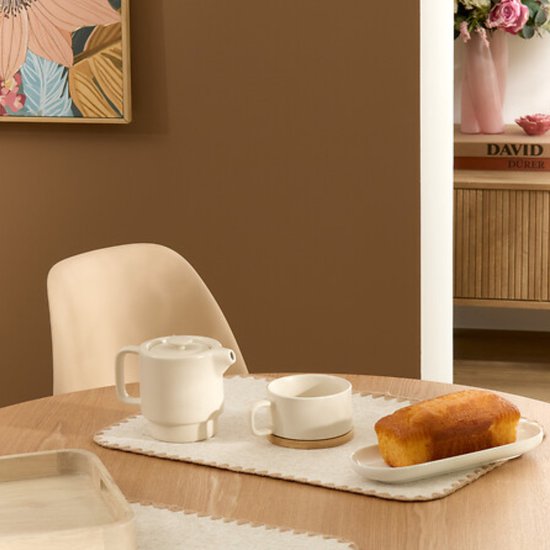 Secret de Gourmet Teapot Penang - Ceramic - with cup - cream - 10 x 15 cm