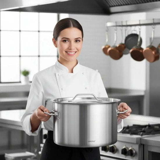 Kinghoff extra grote kookpan 58 liter – RVS soeppan met deksel, Ø 50 cm – foto 2