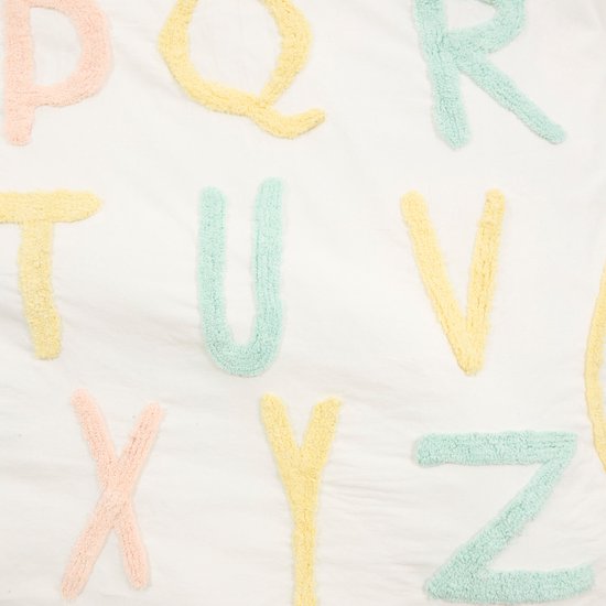 Atmosphera Kids Alphabet Bettbezug-Set mit 1 Kissenbezug 140 x 200 cm / 65 x 65 cm