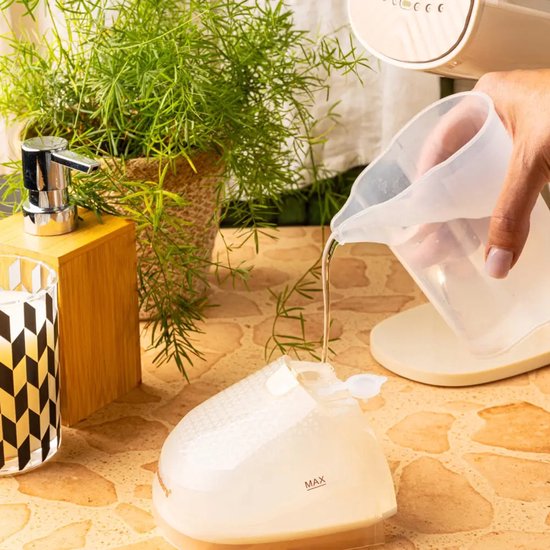 Klausberg - Garment Steamer - Handheld Steamer - Clothes Wrinkle Remover - Vertical Steamer - Steam Iron - For Clothing and Textiles - 400 ml - 1500W - Beige