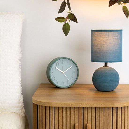 Timéo Bol Tafellamp - Keramische Lamp - Set van 2 - Moderne Tafellamp met Kabel - Sfeerverlichting voor Woonkamer - Slaapkamer - Bureau - 25 cm in Hoogte