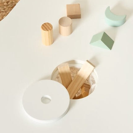 Douceur Organic Kindermeubel - Kindermeubelset - Kindermeubel - 1 Tafel + 1 Stoel - Set voor Kinderen - MDF & Dennenhout - Wit