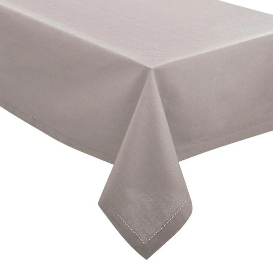 Atmosphera Tablecloth - grey - cotton - 240 x 140 cm - rectangular - table linen