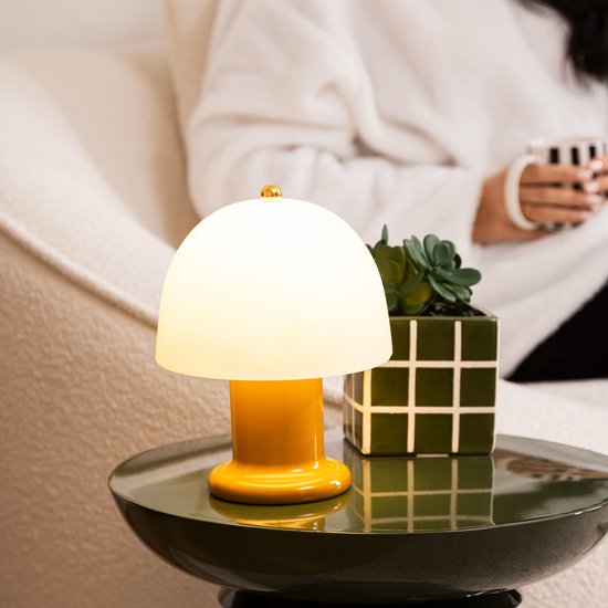 Atmosphera LED Tafellamp - Ø16xH21 cm - Oker
