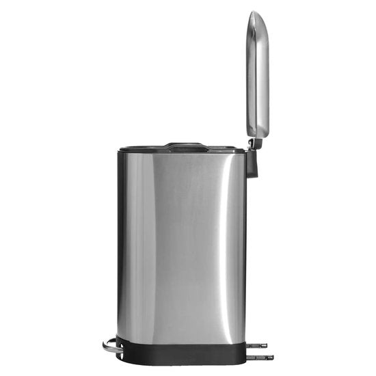 5Five Ariane Trash Can/Pedal Bin - silver - stainless steel - 30 liters - 42 x 25 x 62 cm - kitchen