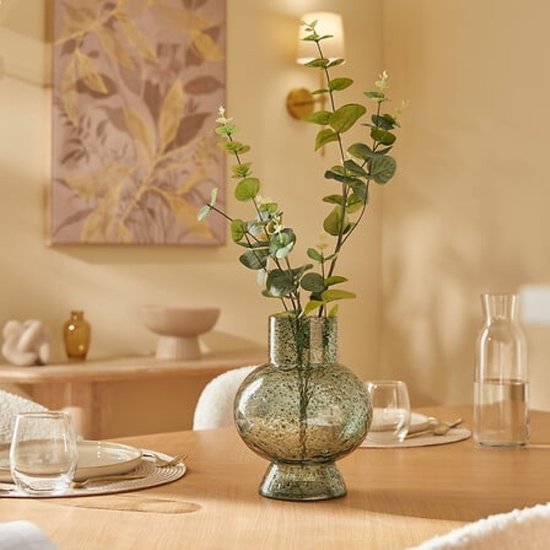 Bubble Vase - Decorative Glass Vase with Spherical Design - Modern Flower Vase - Designer Vase for Dried Flowers and Fresh Flowers - Ø 18 x 23 cm - Green