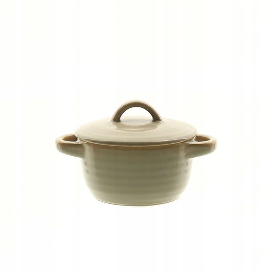 MPLCo Ombres kleine ovenschaal met deksel – keramiek, 150 ml, lichtbruin