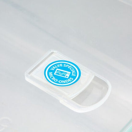 Vershoudbak - Glazen Vershoudbak - Voorraaddoos met Deksel - Set van 2 - Luchtdichte - Borosilicaat Glas - Vierkant - 1.18L - 18.3x18.3x7.3 cm - Blauw