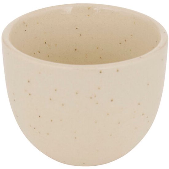 Espressotassen - Espressogläser - Kleine Kaffeetassen - 6er-Set - Keramiktassen - Steingut - Spülmaschinen- & Mikrowellengeeignet - 100 ml - Creme