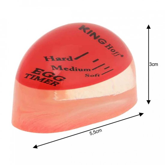 Kinghoff KH-1015 - Egg-shaped Timer - For Eggs - Color-changing