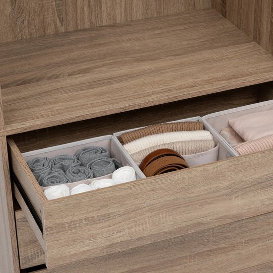 Schubladen-Organizer Kleiderschrank 16 Fächer Five® - Dressy + - Beige - Faltbar