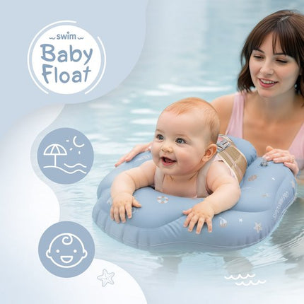 Sipo - Swim Pro - Baby Zwemband met Zitje - Opblaasbare Zwemtrainer Baby - Baby Float met Veiligheidsgordels - Zwemring voor Baby & Peuter 6-36 Maanden - 11-18 kg - 70 x 48 cm - Blauw
