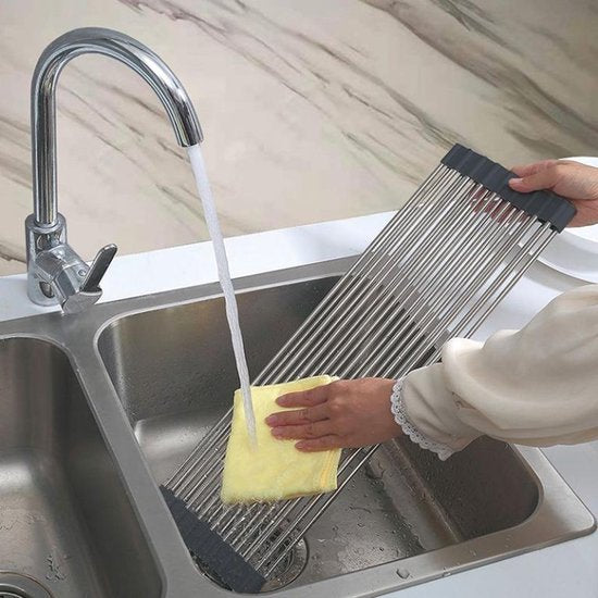 Kinghoff afwasdroogmat van RVS – opvouwbare droogmat met antislip, 45 x 32 cm – foto 4