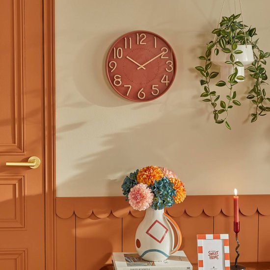Homy wall clock, dia. 30 cm, pink