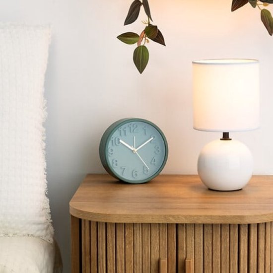 Timéo bol tafellamp wit, set van 2 – keramische lamp van 25 cm hoog – foto 3