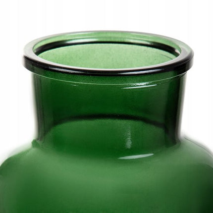 Homla - Tenno Bloemenvaas - Decoratieve Vaas - Modern Design - Groot Glazen Vaas voor Droogbloemen & Boeket- Scandinavisch Interieur - Stijlvolle Woonaccessoire - Ø14.5 x 25.5 cm - Groen