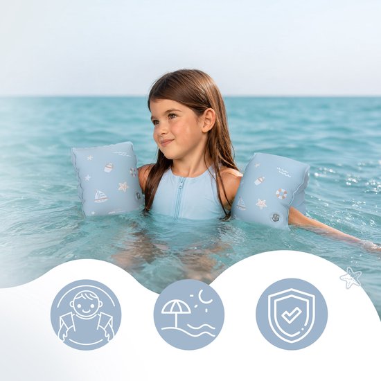 SIPO Swim Armbands for Children – 3-6 Years – 15-30 kg – Blue