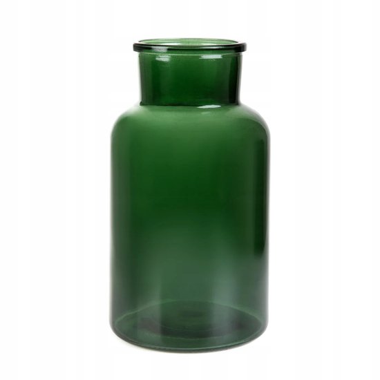 Homla - Tenno Bloemenvaas - Decoratieve Vaas - Modern Design - Groot Glazen Vaas voor Droogbloemen & Boeket- Scandinavisch Interieur - Stijlvolle Woonaccessoire - Ø14.5 x 25.5 cm - Groen