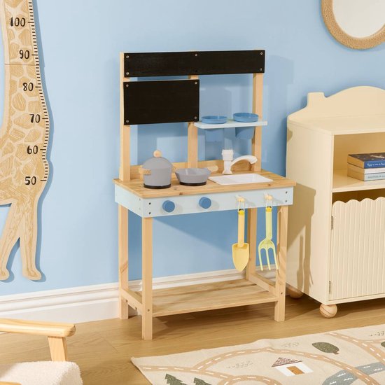 Atmosphera houten kinderkeuken voor buiten, volledig uitgerust met accessoires