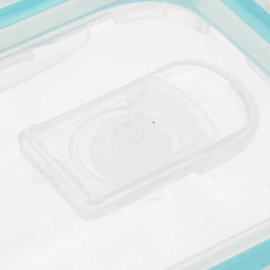 5Five Food container with lid - glass - airtight - with clips - 14 x 10 x 5 cm - 0.73 L