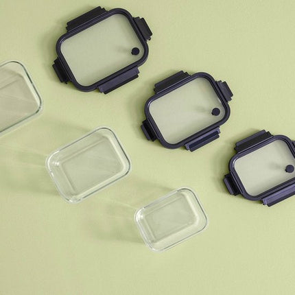 Vershoudbakje glas 370 ml Five® - Transparant - Met deksel | Vaatwasserbestendig | Magnetronbestendig | Luchtdicht | Diepvriesbestendig | BPA-vrij | Waterdicht