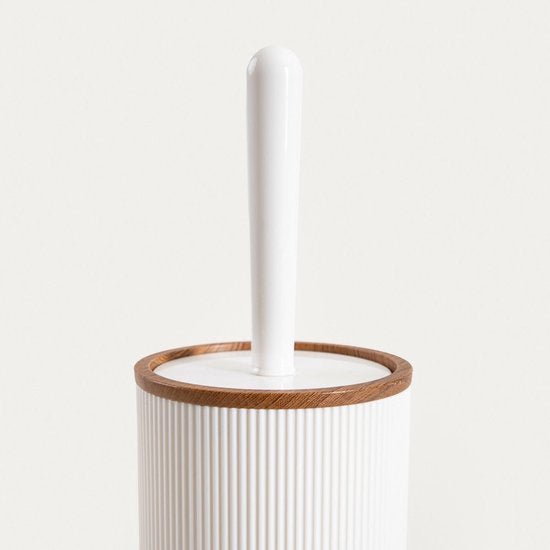 Homla Diall toiletborstel met houder en deksel – wit, 33,5 cm – foto 2